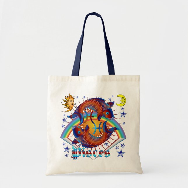 Bolsa Tote Pisces-Zodiac-V-1 (Frente)