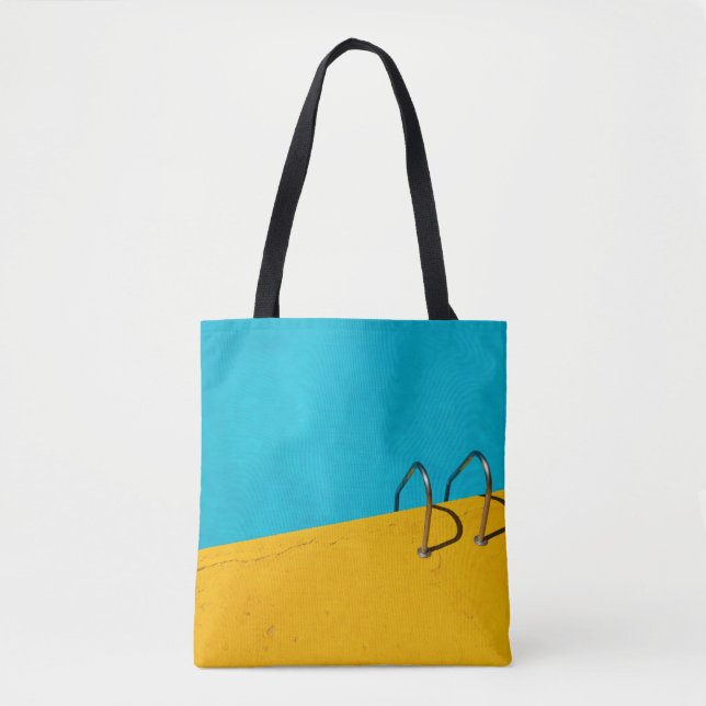 Bolsa Tote Piscina de natação com escada de aço inoxidável (Frente)