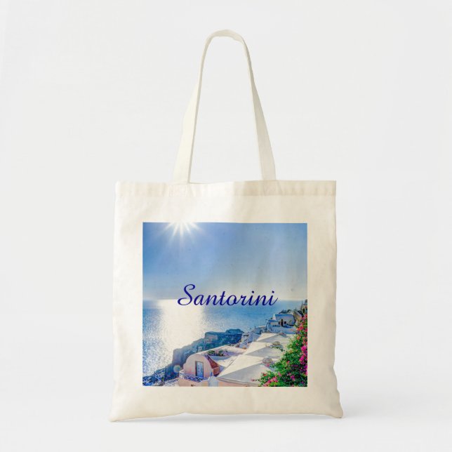 Bolsa Tote Piscina de Santorini (Frente)