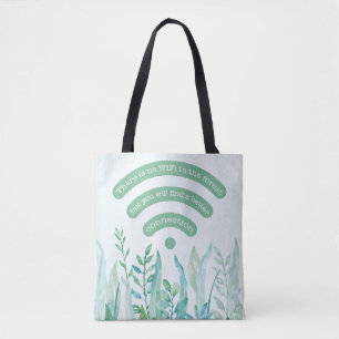 Bolsa Tote Piso florestal - folhas tropicais mais aspas