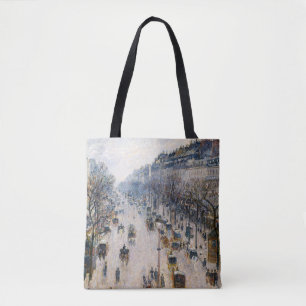 Bolsa Tote Pissarro - Boulevard Montmartre, Winter Morning