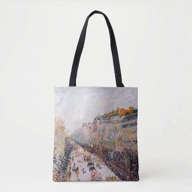 Bolsa Tote Pissarro - Montmartre, Mardi Gras no Boulevard (Frente)