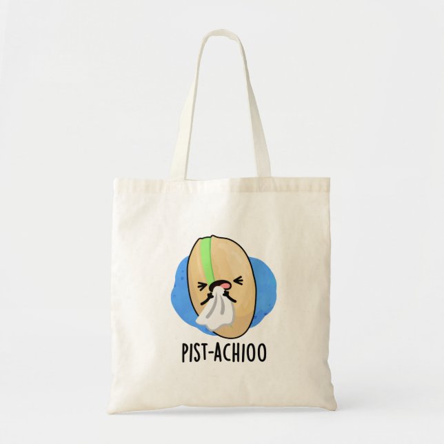 Bolsa Tote Pist-achioo Engraçado Espirrando Nut Pistachio Pun (Frente)
