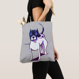 Bolsa Tote Pit Bull Black White APBT