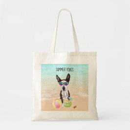 Bolsa Tote Pit Bull Terrier Mix Beach