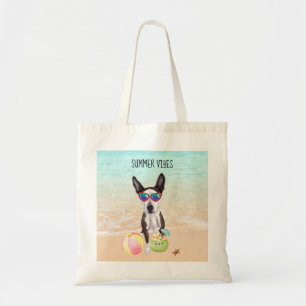 Bolsa Tote Pit Bull Terrier Mix Beach