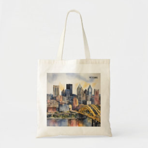 Bolsa Tote Pittsburgh Cityscape