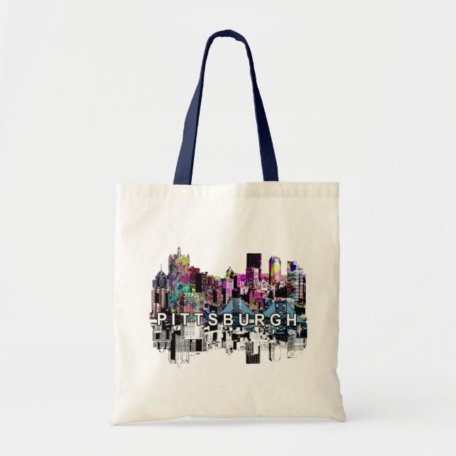 Bolsa Tote Pittsburgh, Pensilvânia em grafite (Frente)