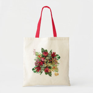 Bolsa Tote Pix Dezines FLORAL WATERCOLOR RED PROTEA