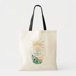 Bolsa Tote PixDezines Aloha Havaiana - Abacaxi/Teal