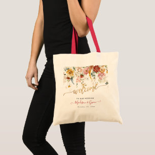 Bolsa Tote PixDezines H2 Laranjal Jardim de Outono Flores Bem