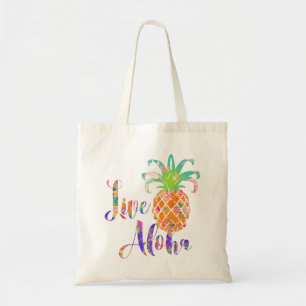 Bolsa Tote PixDezines Live Aloha Pineapple