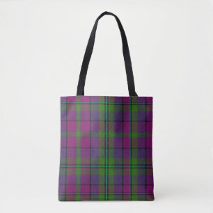 Bolsa Tote PixDezines Royal Oakney Clan Tartan Rosa+Roxo