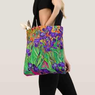 Bolsa Tote PixDezines Van Gogh Íris Roxo/St. Remy