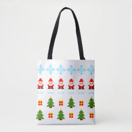Bolsa Tote Pixel Art Natal