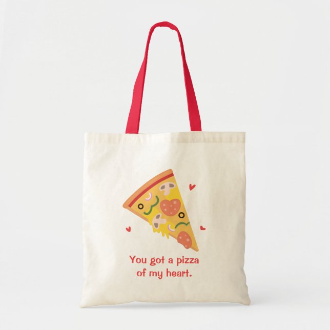 Bolsa Tote Pizza bonito de meu humor do amor da chalaça do (Frente)