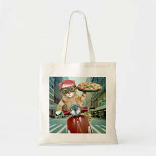 Bolsa Tote Pizza cat - gato - entrega de pizza