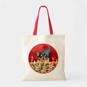 Bolsa Tote Pizza Chihuahua Birthday
