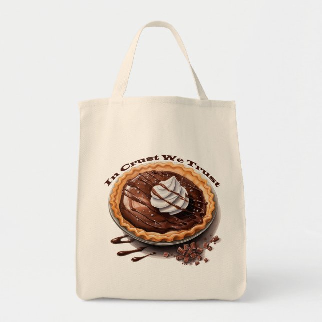 Bolsa Tote Pizza De Chocolate, Em Crust Confiamos (Frente)