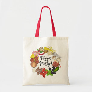 Bolsa Tote Pizza Party Topping Italiana Comida Pizzeria Pie