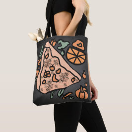Bolsa Tote Pizza retrô com torção de abóbora