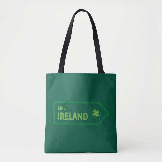 Bolsa Tote Placa de Estrada da Irlanda (Frente)