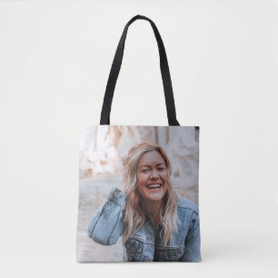 Bolsa Tote Placa de Foto Personalizada