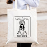 Bolsa Tote Placa de Tarot Celestial Bachelorette Bride Person<br><div class="desc">Procurando o presente perfeito para sua festa noiva? Não olhe mais do que a nossa solteira celestial de solteira de tarot personalizada para o saco! Esta bolsa é perfeita para o carregando de todos os seus pertences no fim de semana da sua despedida de solteira. Além disso, ele faz um...</div>