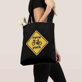 Bolsa Tote Placa de trânsito engraçada para amantes de bicicl
