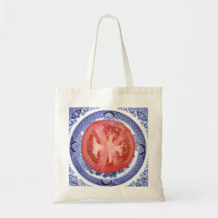 Bolsa Tote Placa do teste padrão do tomate e do salgueiro