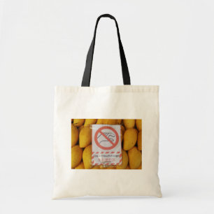 Bolsa Tote Placa engraçada 'Não toque no manga'