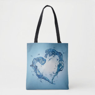 Bolsa Tote Placas De Água Em Forma De Coração