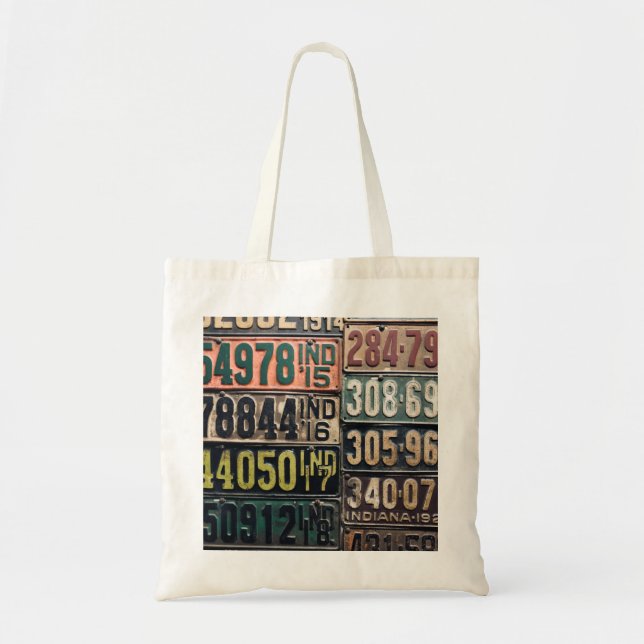 Bolsa Tote Placas de Licença Antigas (Frente)