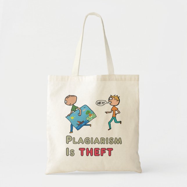 Bolsa Tote Plagiarismo é Roubo (Frente)