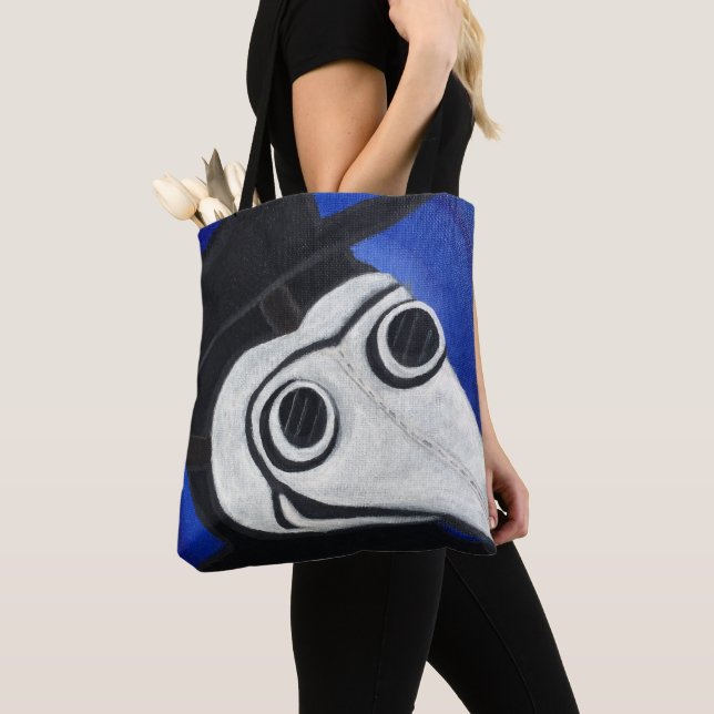 Bolsa Tote Plague Doctor Mask (Close Up)