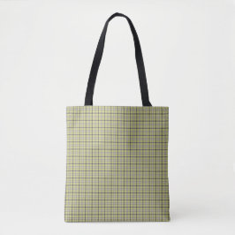 Bolsa Tote Plaid Xadrez Verde Lima Clássico Retro