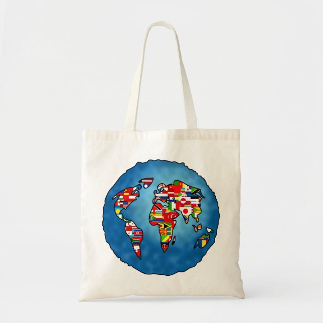 Bolsa Tote Planeta da bandeira (Frente)