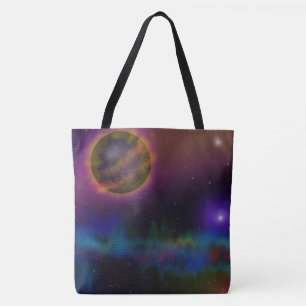 Bolsa Tote Planeta Fiery e Estrelas Exteriores