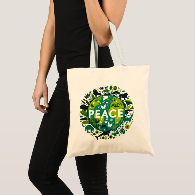 Bolsa Tote Planeta pacífico - Salvando o ambiente (Frente (produto))