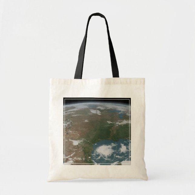 Bolsa Tote Planeta Panorâmico Terra E Os Eua. 2 (Frente)