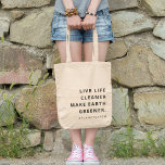 Bolsa Tote Planeta Terra ao Vivo Limpeza da Vida Torna a Terr<br><div class="desc">Simples, na moda, "Live Life Cleaner Make Earth Greener" e "#planetresearch" citaram design de arte na tipografia minimalista moderna. O dom ou acessório perfeito para espalhar a consciência das questões ambientais. #ambiente #sustentabilidade #climatechange #ecofriendentemente #savetheworld #zerowaste #terra #sustentável #gogreen #reciclar #eco #plasticfree #ambientalmente amigável #ambientalmente sustentável #viver #globalwarming #climaspoluição #re...</div>
