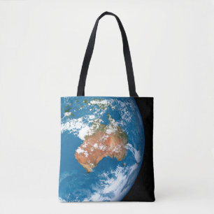 Bolsa Tote Planeta Terra Mostrando Nuvens Sobre A Austrália.