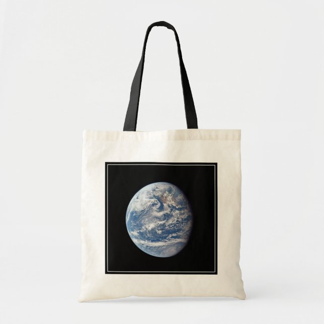 Bolsa Tote Planeta Terra Tirada Pela Tripulação Apollo 11. (Frente)