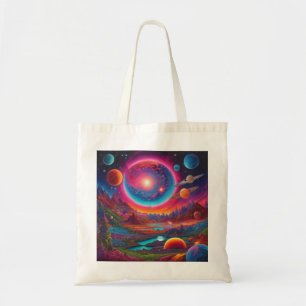 Bolsa Tote Planetas selvagens arte psicodélica