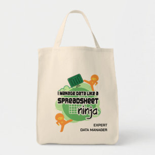 Bolsa Tote Planilha do gerenciador de dados personalizados di
