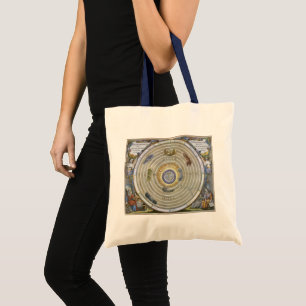 Bolsa Tote Planisfério Ptolomaico Antigo por Andreas Cellariu