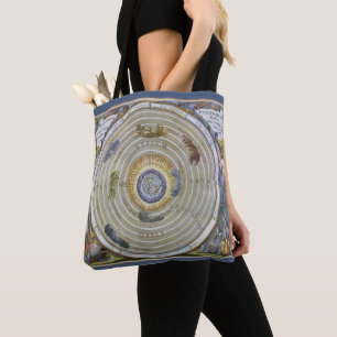 Bolsa Tote Planisfero Ptolomaico Antigo por Andreas Cellarius