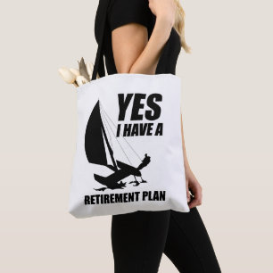 Bolsa Tote Plano de Aposentadoria Catamarã Trapézio Vela Capi