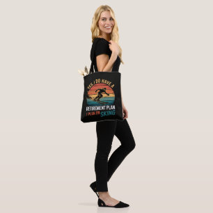 Bolsa Tote Plano de aposentadoria engraçado esquiando na apos