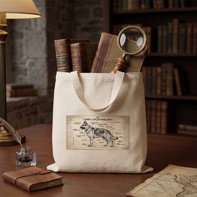 Bolsa Tote Plano de Cachorro Pastor Alemão (Criador carregado)